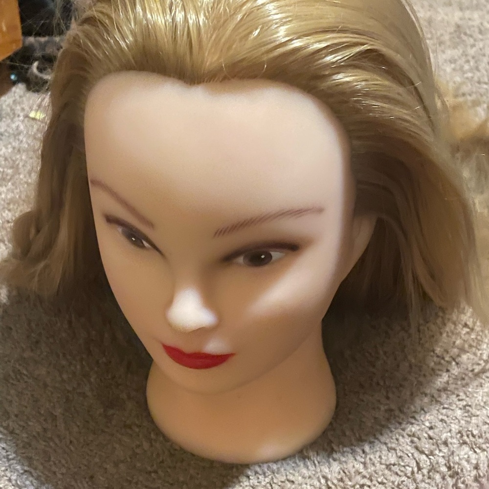 Blonde Hair Mannequin Head